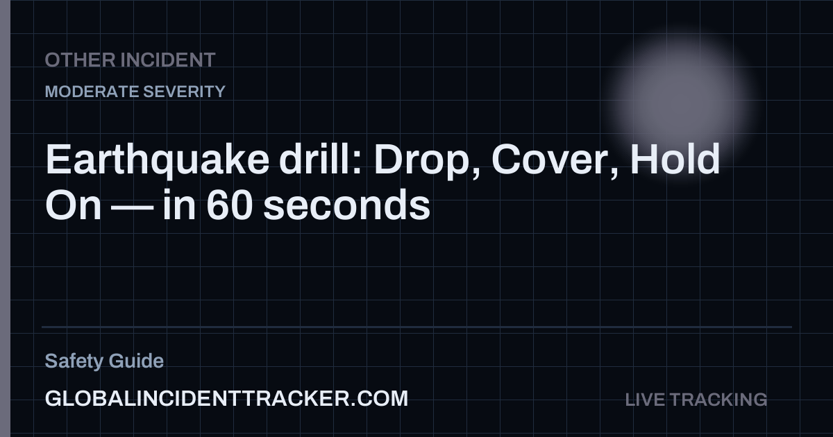 Earthquake drill: Drop, Cover, Hold On — in 60 seconds