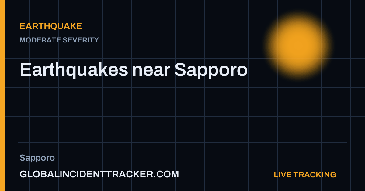Earthquake in Sapporo Today? Latest Quakes Near Sapporo