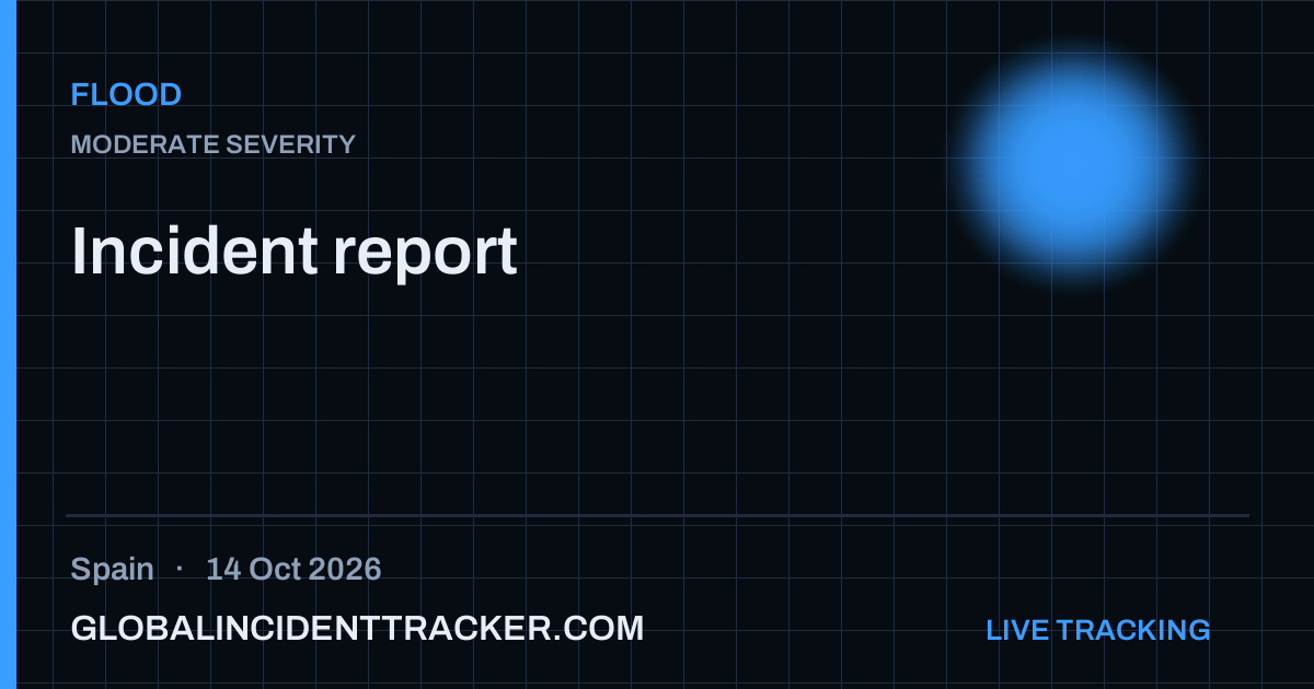 Flood incident in Spain on 14 October 2026 — Global Incident Tracker report card