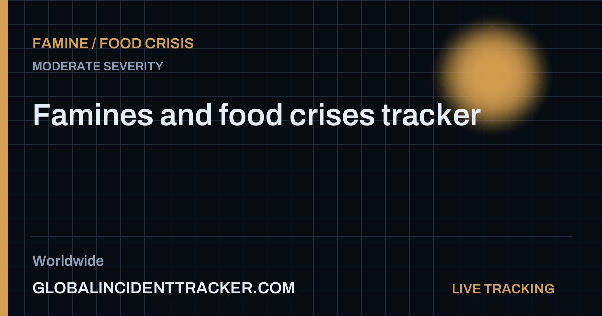 Famines and food crises Tracker — Live Famine / Food Crisis Map, Count ...