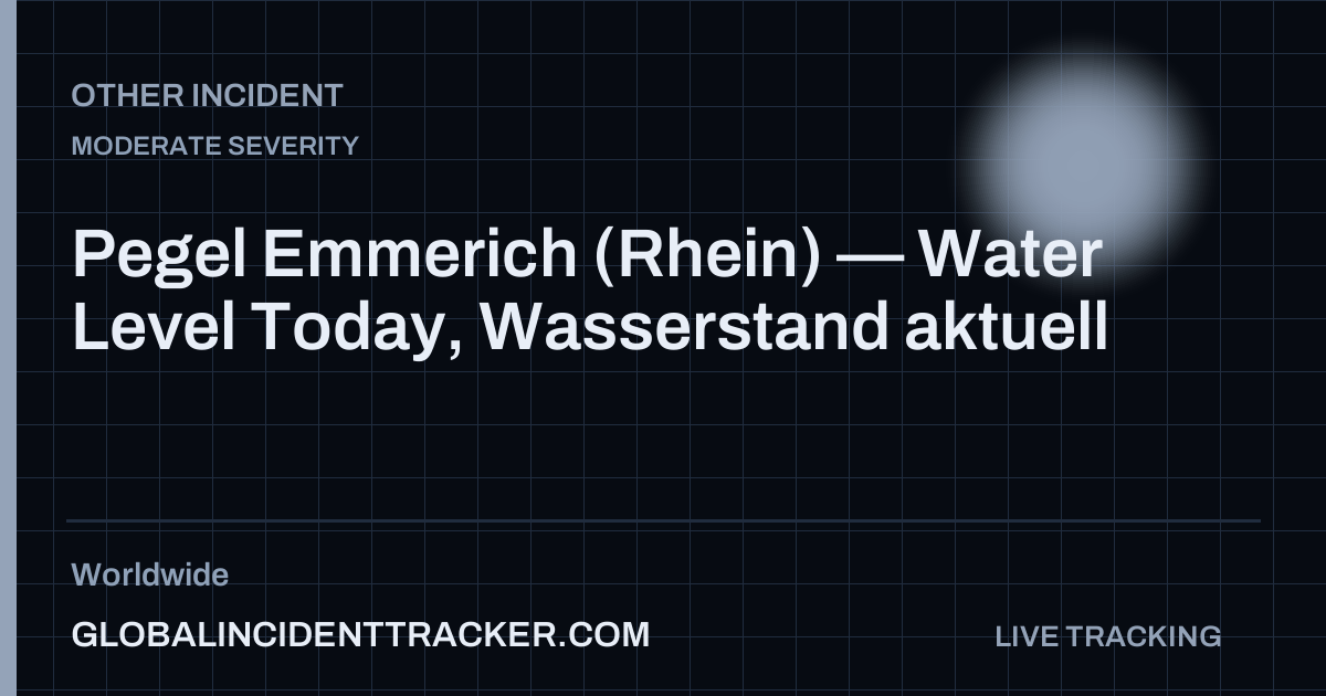 Pegel Emmerich (Rhein) — Water Level Today, Wasserstand aktuell