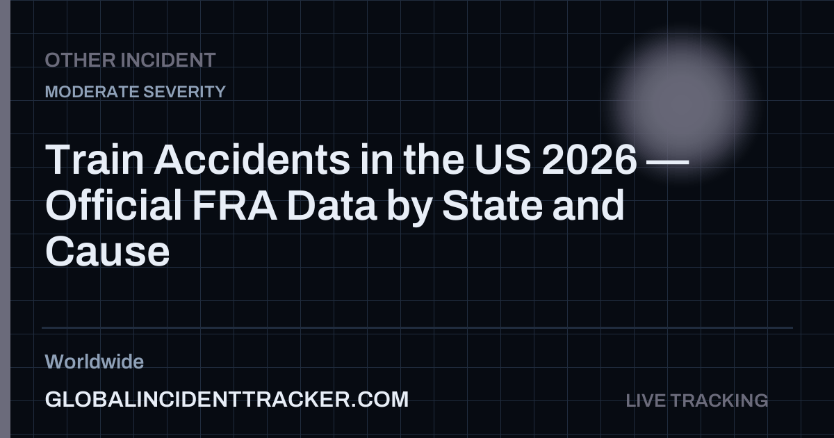 Train Accidents in the US 2026 — Official FRA Data by State and Cause