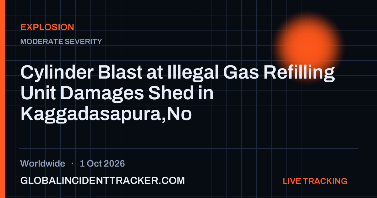 Explosion incident in worldwide on 1 October 2026 — Global Incident Tracker report card