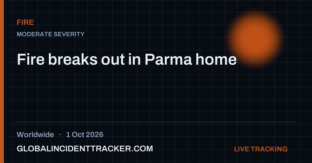 Fire breaks out in Parma home — 1 October 2026