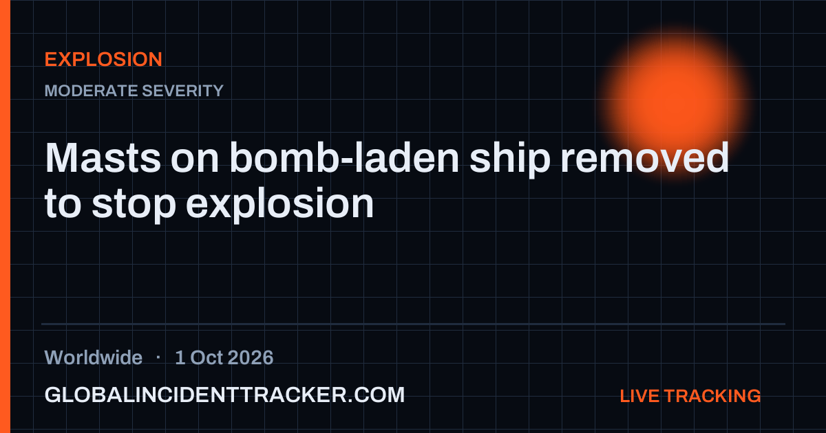 Explosion incident in worldwide on 1 October 2026 — Global Incident Tracker report card