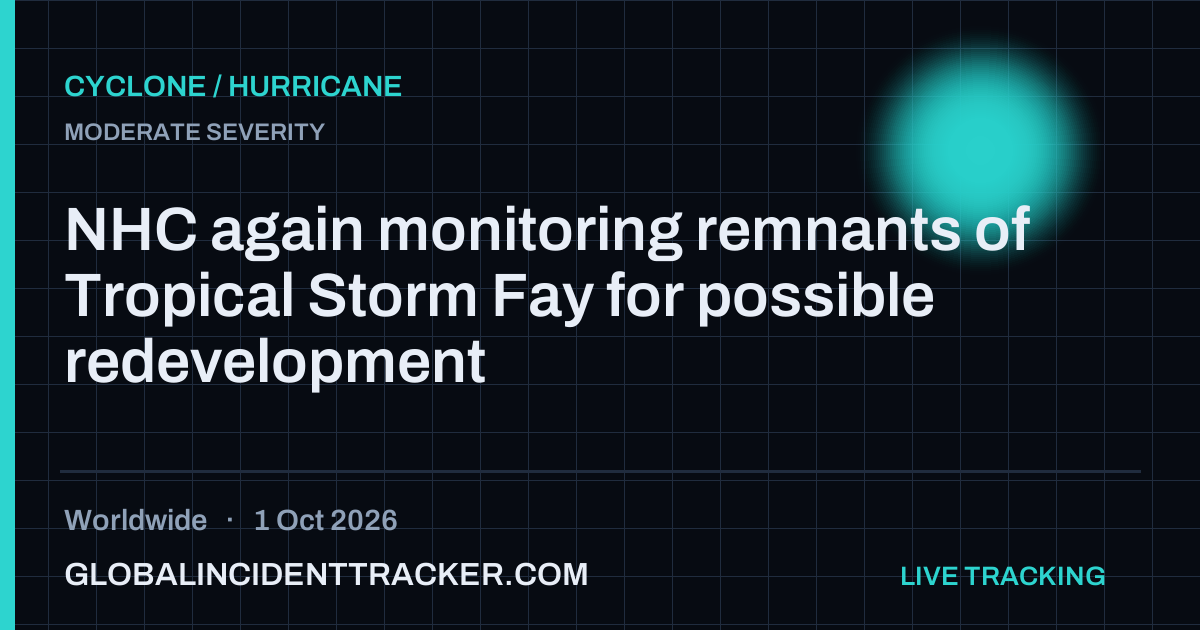 Cyclone / Hurricane incident in worldwide on 1 October 2026 — Global Incident Tracker report card