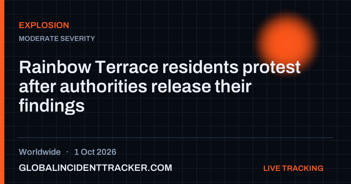 Explosion incident in worldwide on 1 October 2026 — Global Incident Tracker report card