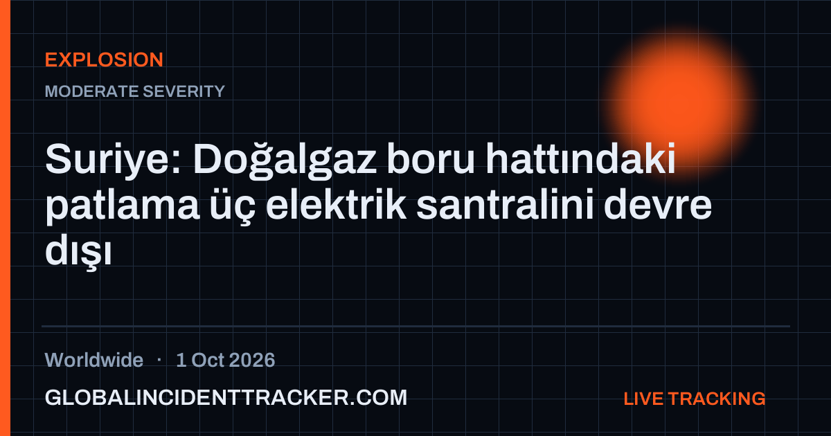 Explosion incident in worldwide on 1 October 2026 — Global Incident Tracker report card