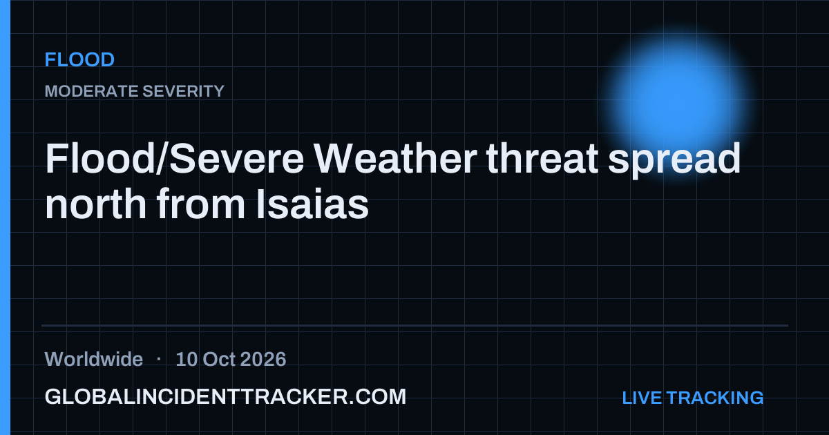 Flood incident in worldwide on 10 October 2026 — Global Incident Tracker report card