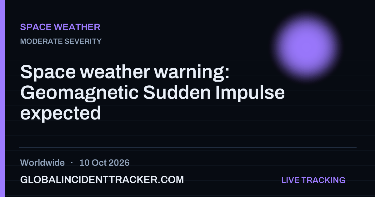 Space weather warning: Geomagnetic Sudden Impulse expected — 10 October ...