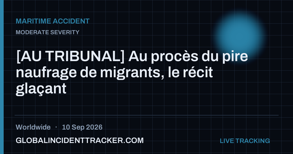 Maritime Accident incident in worldwide on 10 September 2026 — Global Incident Tracker report card