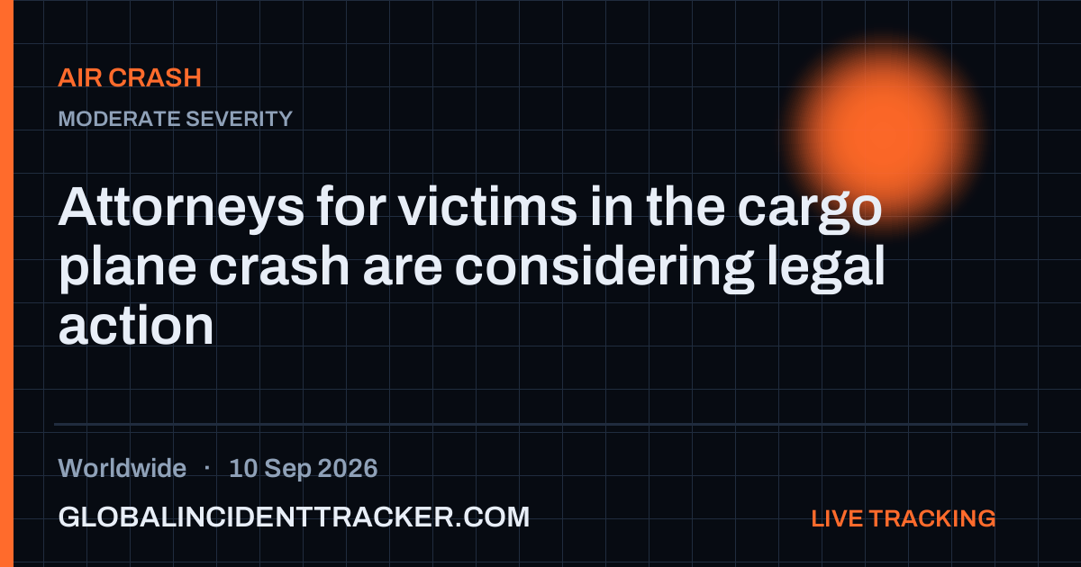 Air Crash incident in worldwide on 10 September 2026 — Global Incident Tracker report card