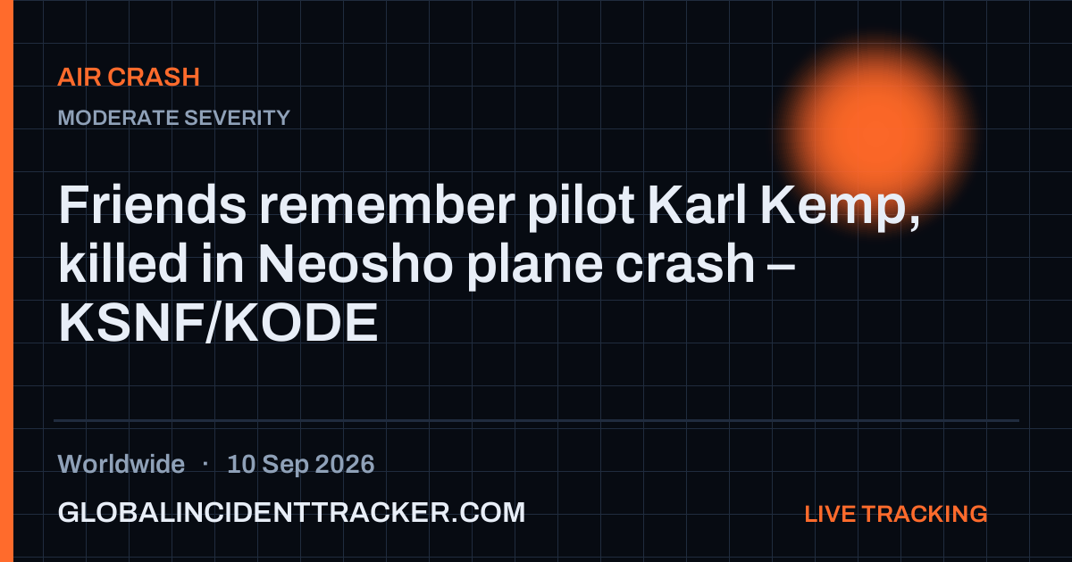 Air Crash incident in worldwide on 10 September 2026 — Global Incident Tracker report card