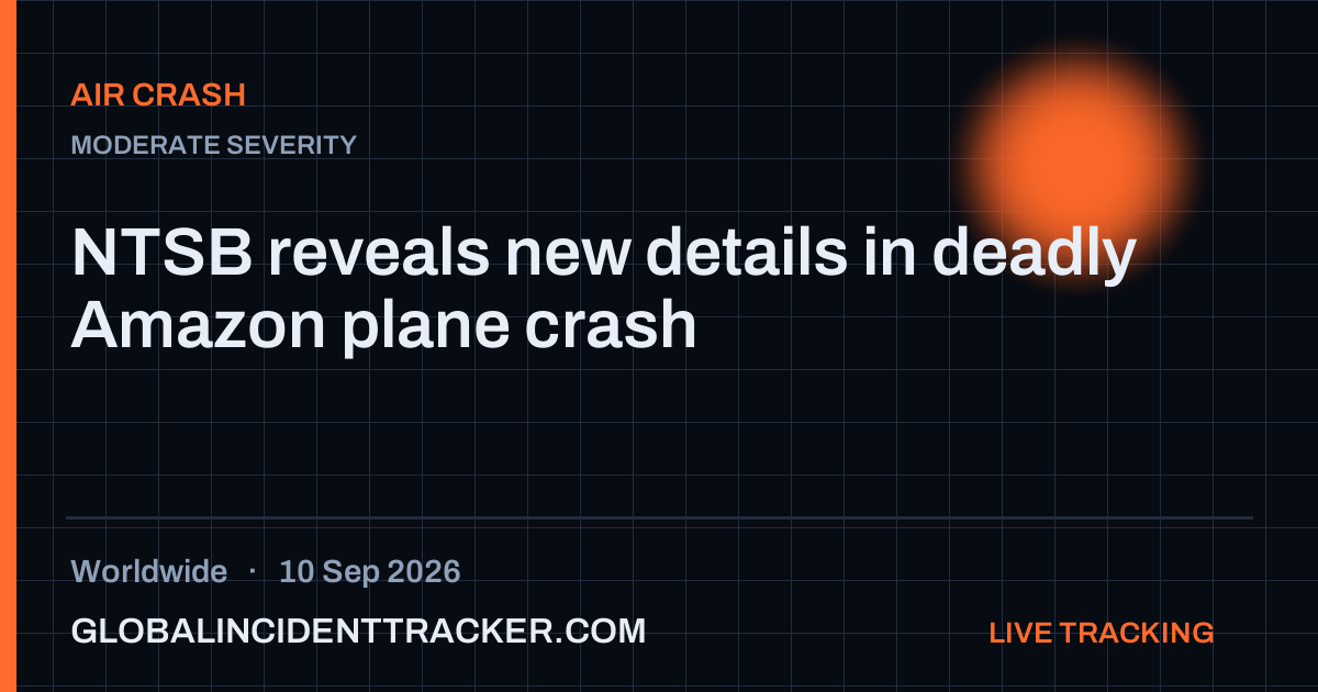 Air Crash incident in worldwide on 10 September 2026 — Global Incident Tracker report card