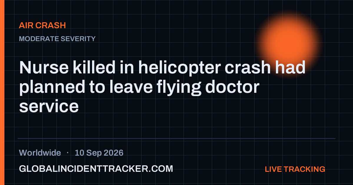 Air Crash incident in worldwide on 10 September 2026 — Global Incident Tracker report card