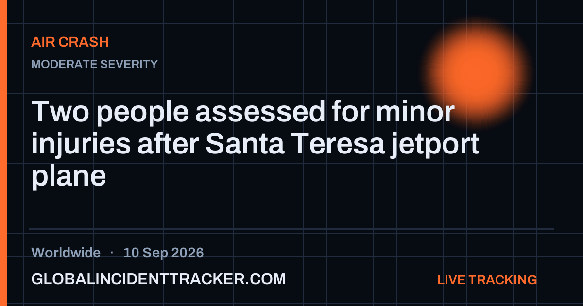 Air Crash incident in worldwide on 10 September 2026 — Global Incident Tracker report card