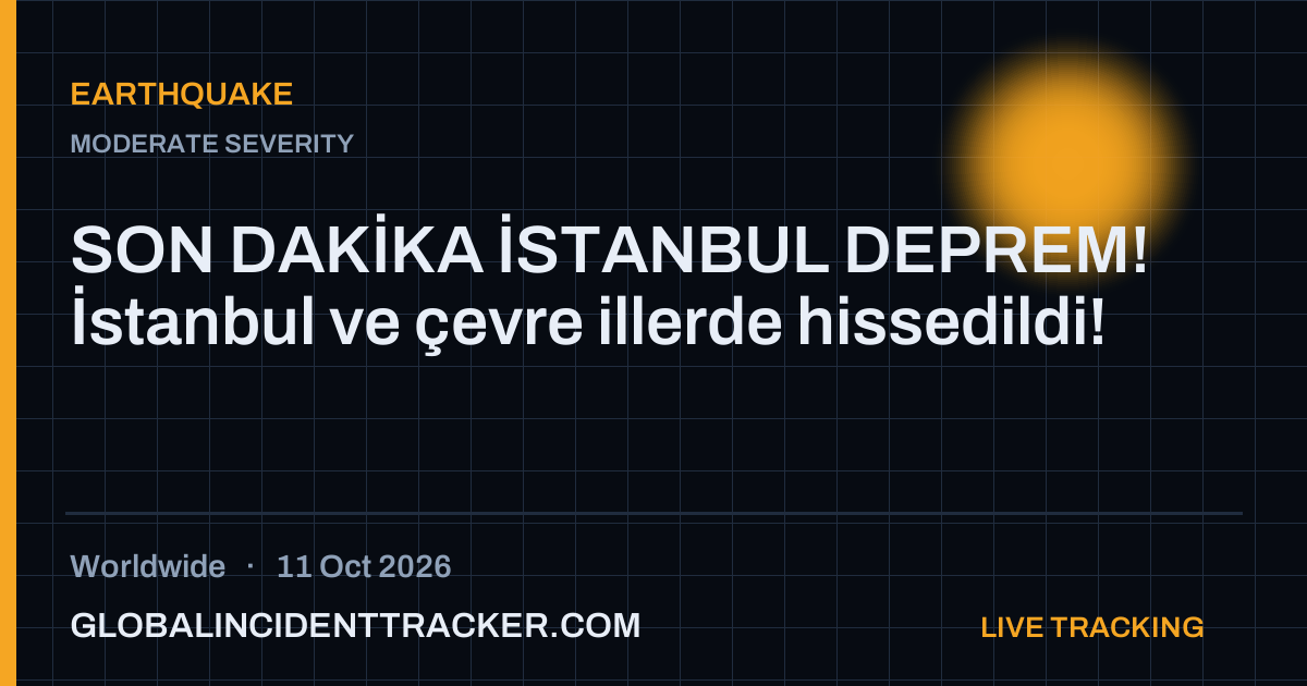 Earthquake incident in worldwide on 11 October 2026 — Global Incident Tracker report card