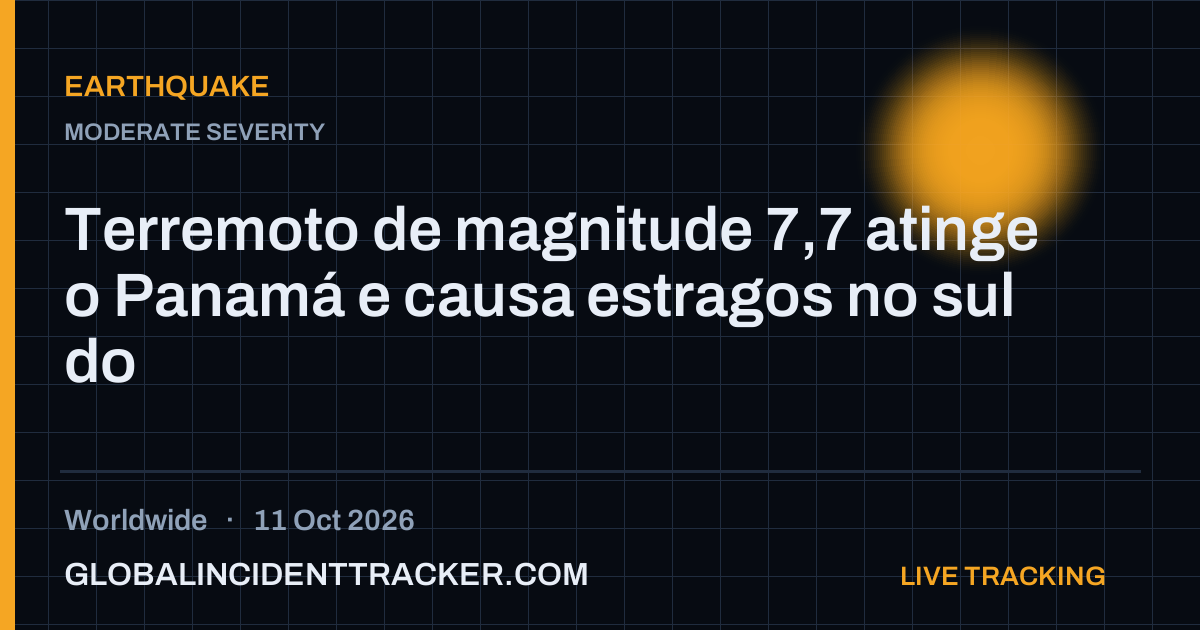 Earthquake incident in worldwide on 11 October 2026 — Global Incident Tracker report card