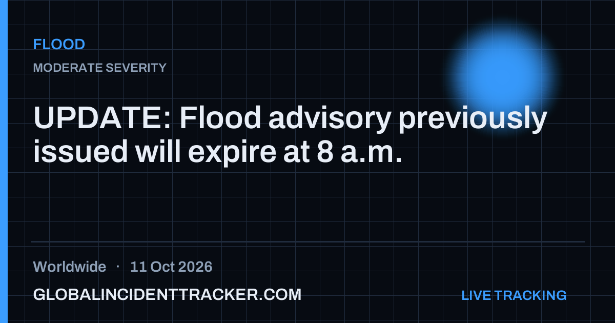 Flood incident in worldwide on 11 October 2026 — Global Incident Tracker report card