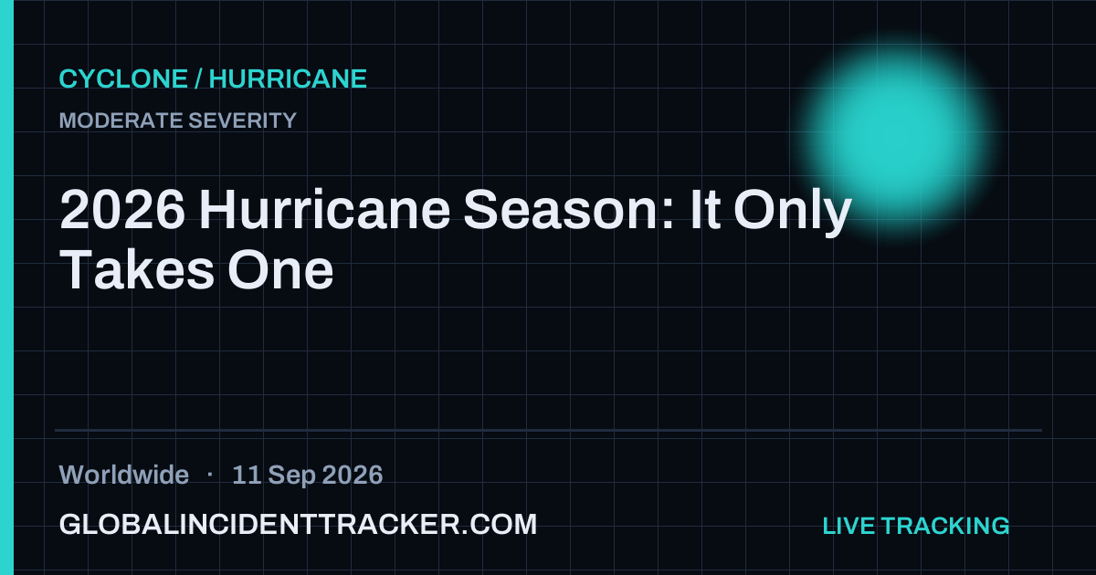 Cyclone / Hurricane incident in worldwide on 11 September 2026 — Global Incident Tracker report card