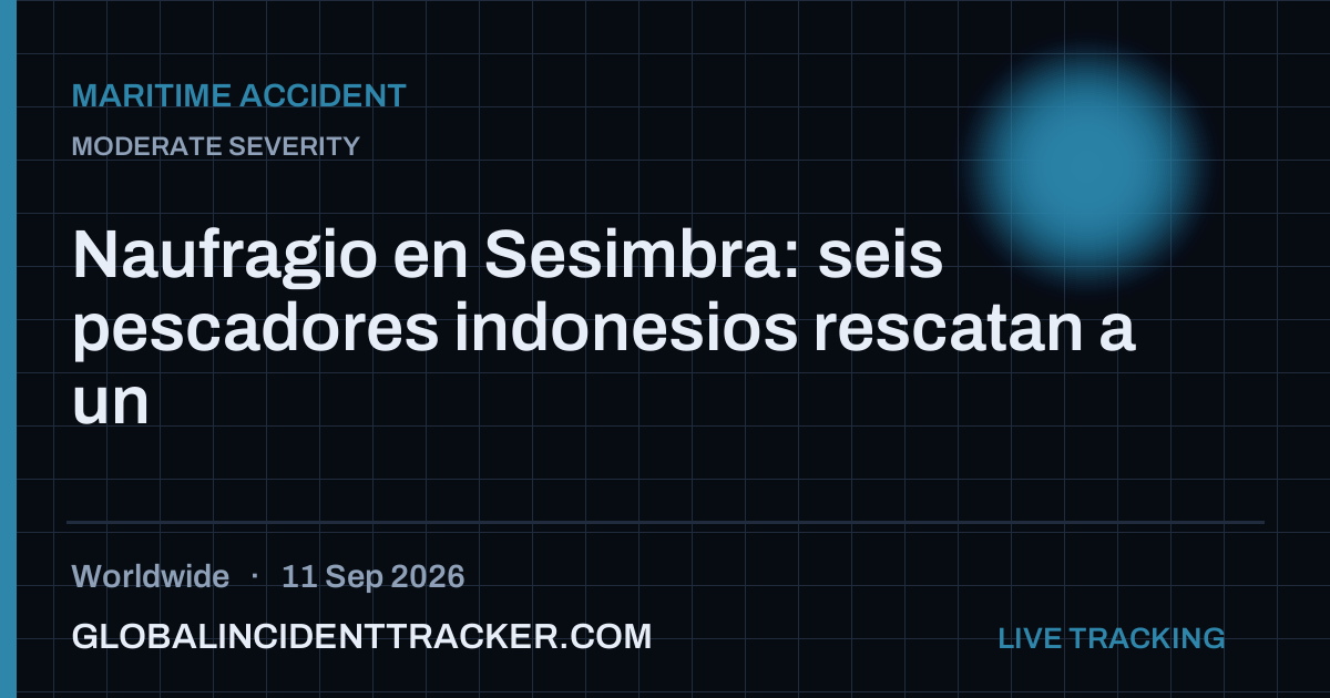 Maritime Accident incident in worldwide on 11 September 2026 — Global Incident Tracker report card