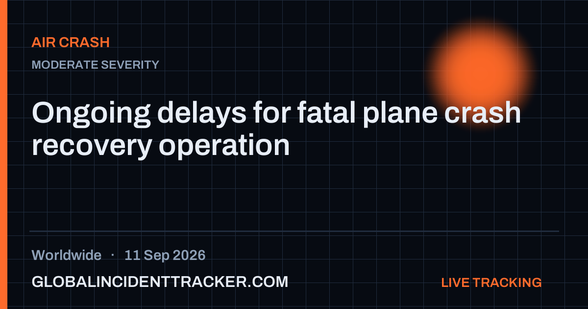 Air Crash incident in worldwide on 11 September 2026 — Global Incident Tracker report card