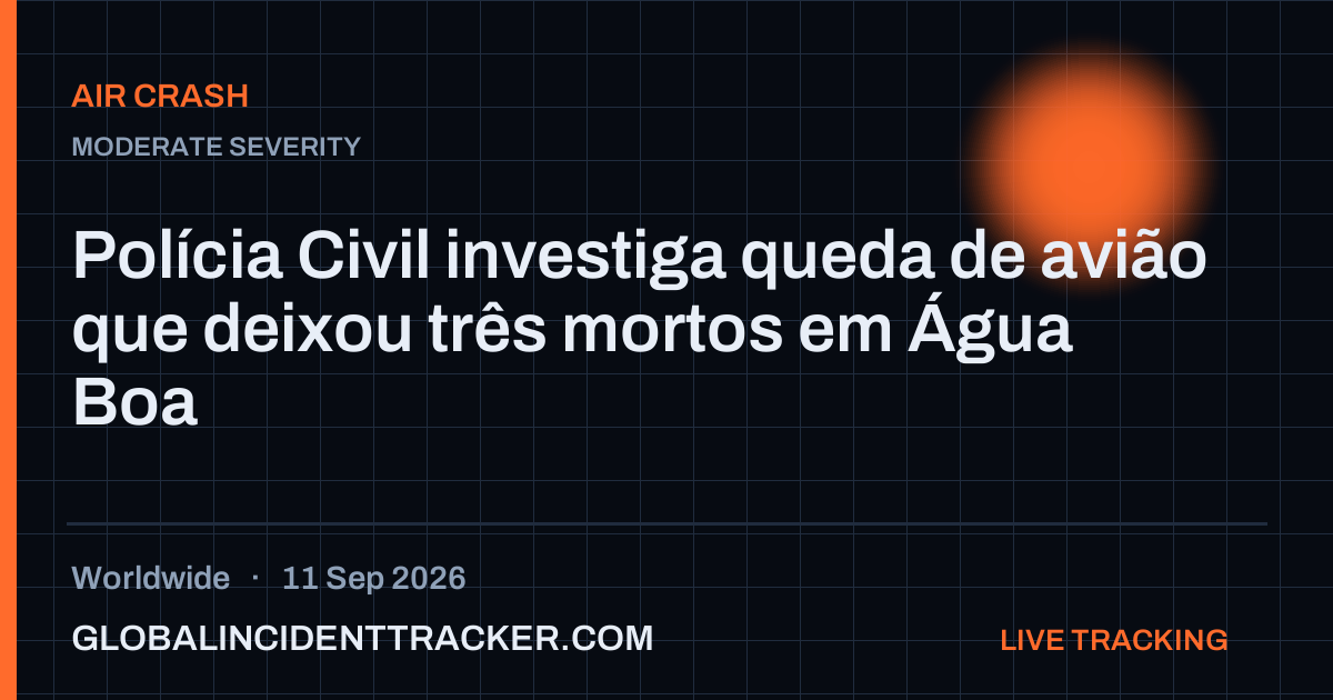 Air Crash incident in worldwide on 11 September 2026 — Global Incident Tracker report card