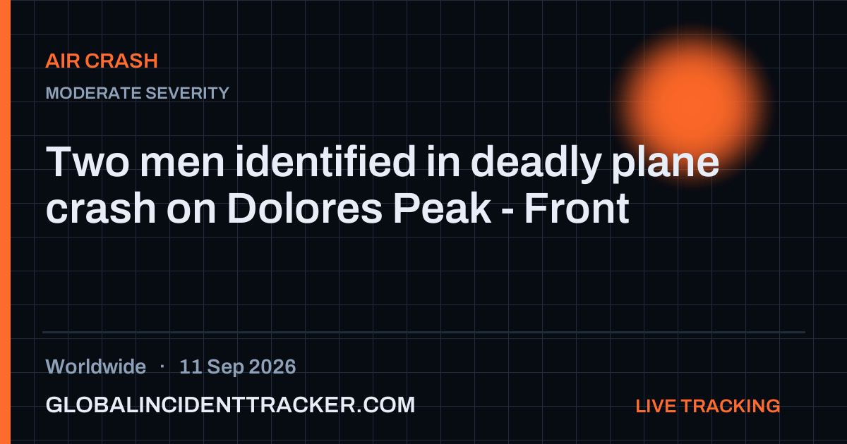 Air Crash incident in worldwide on 11 September 2026 — Global Incident Tracker report card