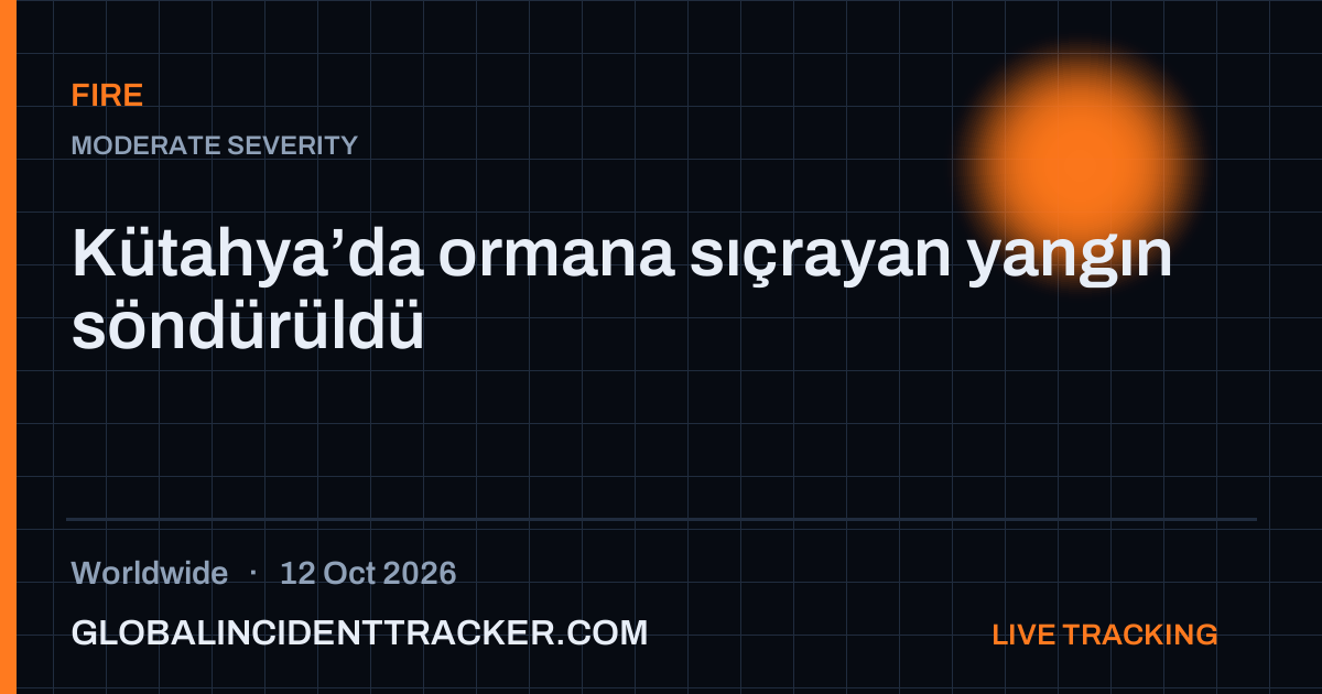 Fire incident in worldwide on 12 October 2026 — Global Incident Tracker report card
