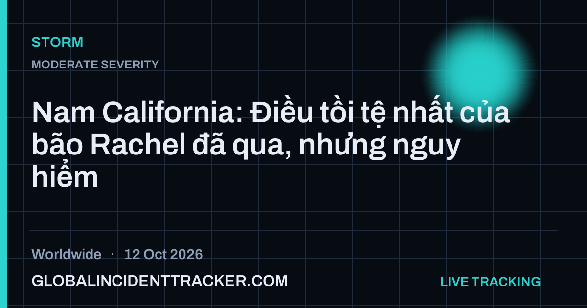 Storm incident in worldwide on 12 October 2026 — Global Incident Tracker report card