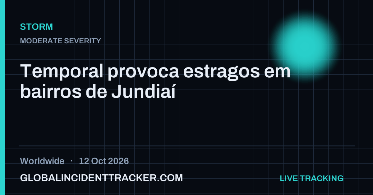 Storm incident in worldwide on 12 October 2026 — Global Incident Tracker report card