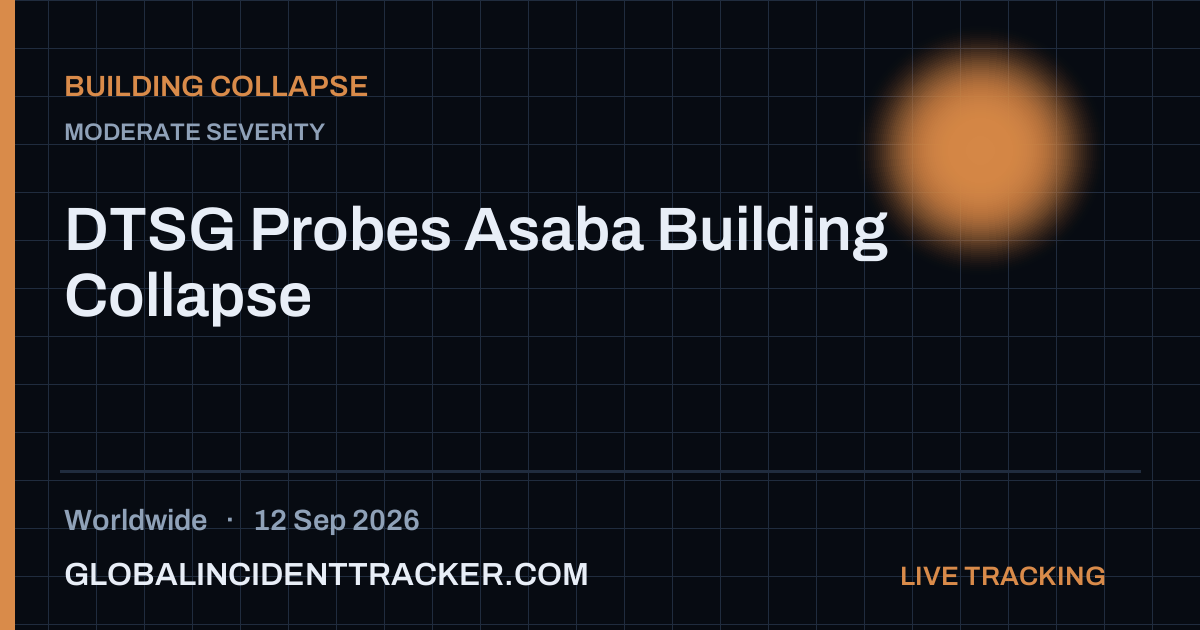 Building Collapse incident in worldwide on 12 September 2026 — Global Incident Tracker report card