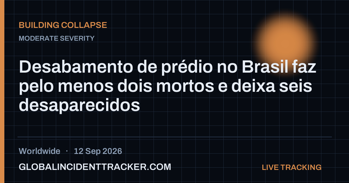 Building Collapse incident in worldwide on 12 September 2026 — Global Incident Tracker report card