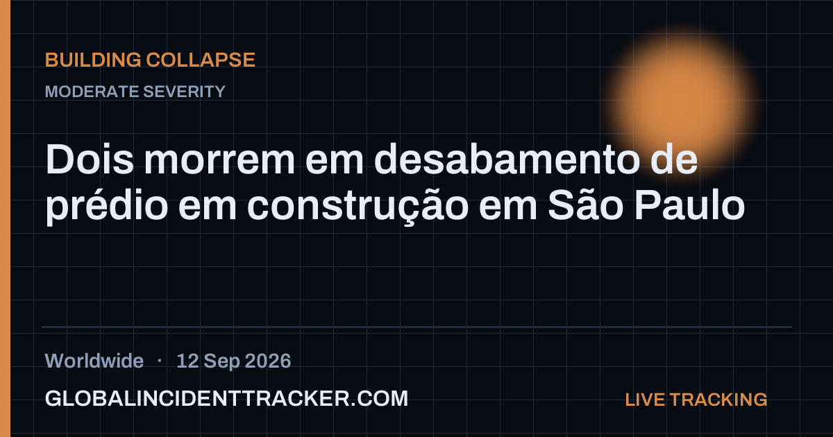 Building Collapse incident in worldwide on 12 September 2026 — Global Incident Tracker report card