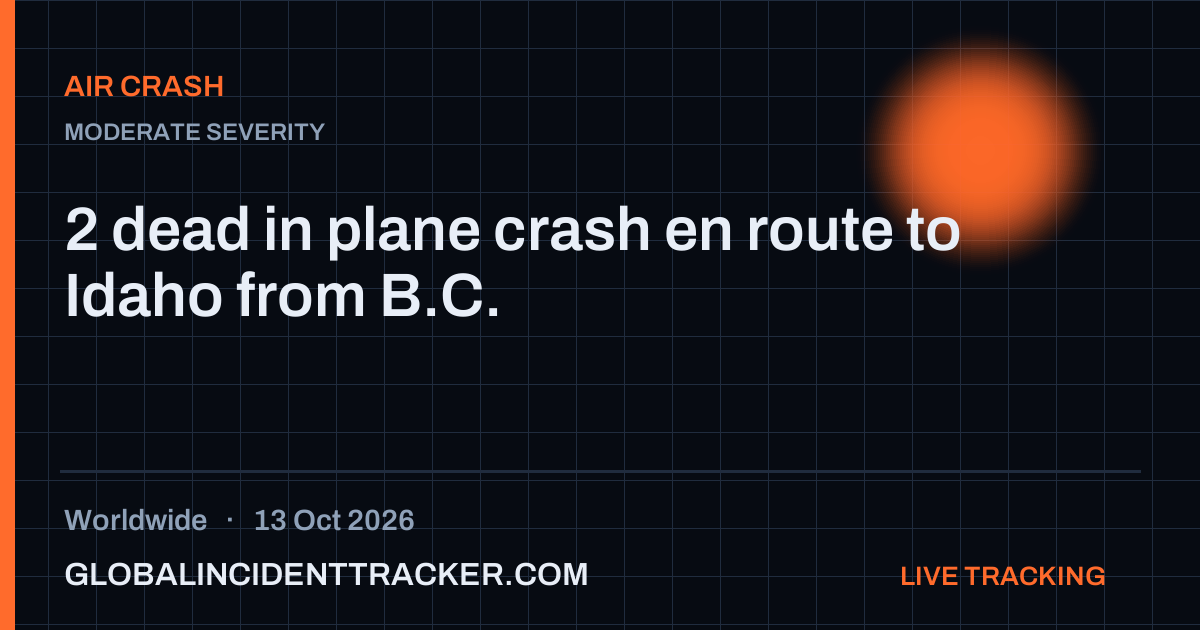 Air Crash incident in worldwide on 13 October 2026 — Global Incident Tracker report card