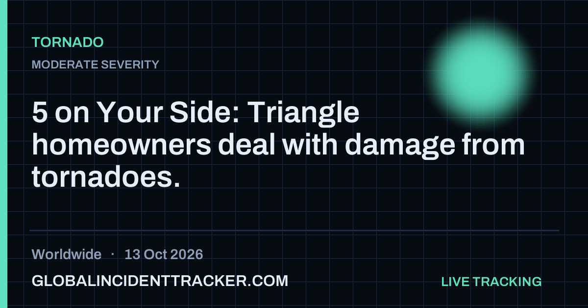 Tornado incident in worldwide on 13 October 2026 — Global Incident Tracker report card