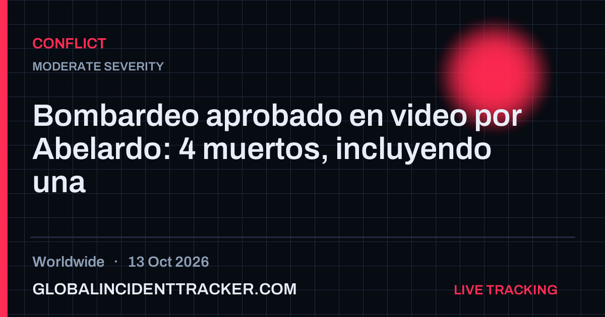 Conflict incident in worldwide on 13 October 2026 — Global Incident Tracker report card