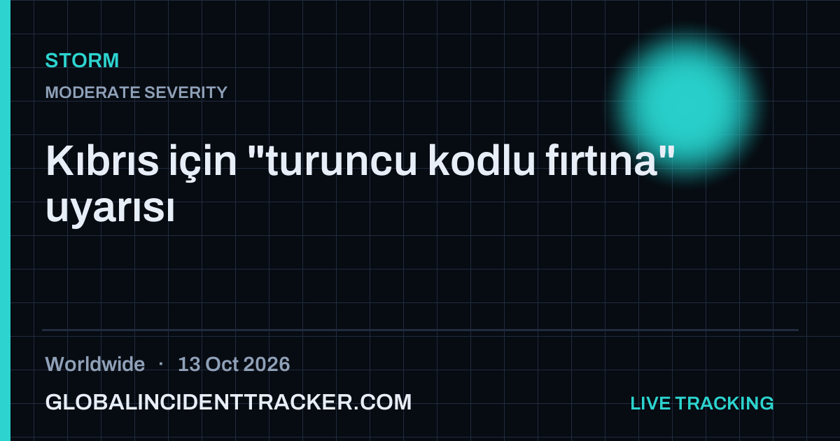Storm incident in worldwide on 13 October 2026 — Global Incident Tracker report card