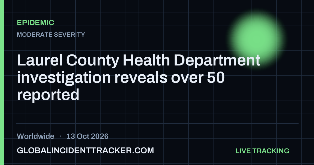 Epidemic incident in worldwide on 13 October 2026 — Global Incident Tracker report card