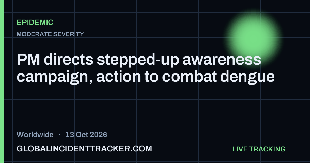 Epidemic incident in worldwide on 13 October 2026 — Global Incident Tracker report card