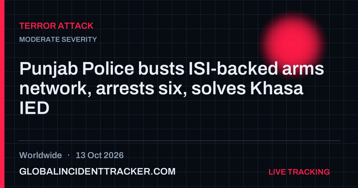 Terror Attack incident in worldwide on 13 October 2026 — Global Incident Tracker report card