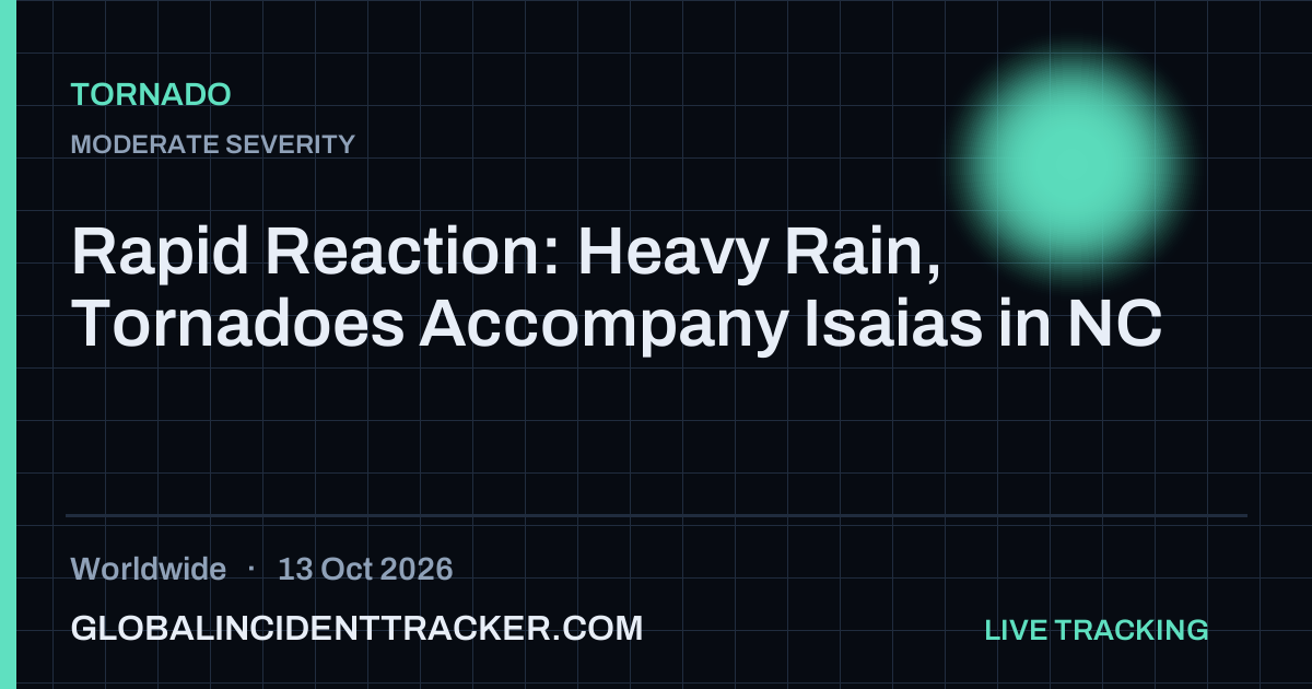 Tornado incident in worldwide on 13 October 2026 — Global Incident Tracker report card