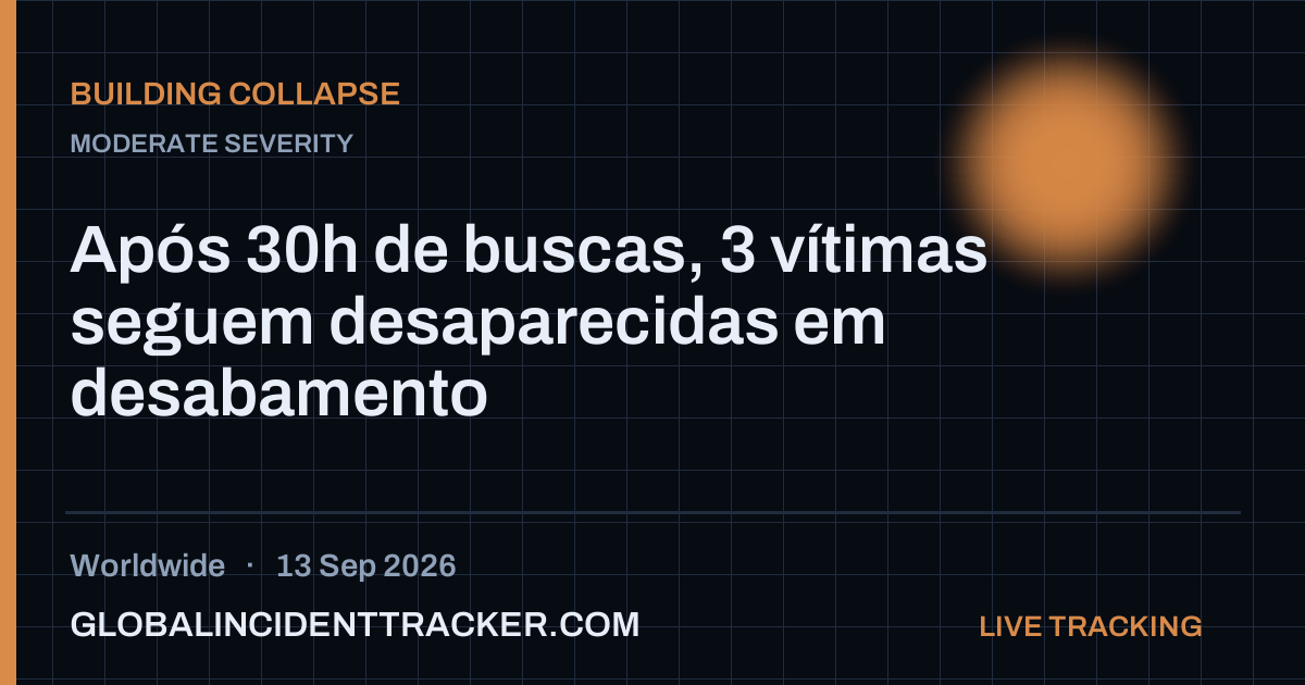 Building Collapse incident in worldwide on 13 September 2026 — Global Incident Tracker report card