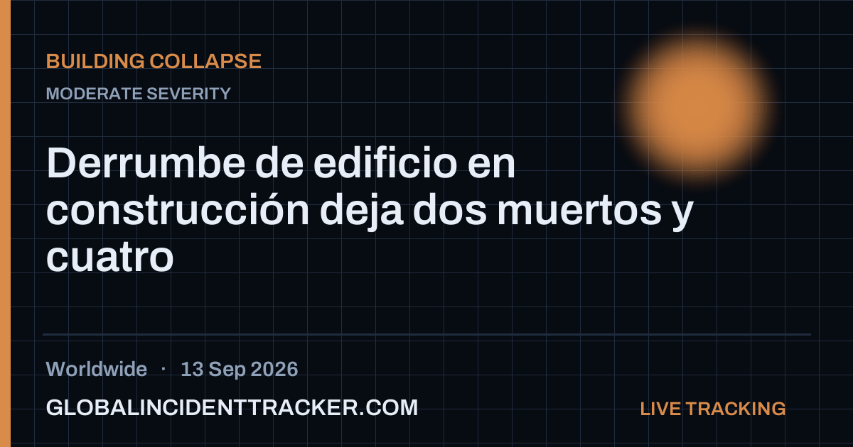 Building Collapse incident in worldwide on 13 September 2026 — Global Incident Tracker report card