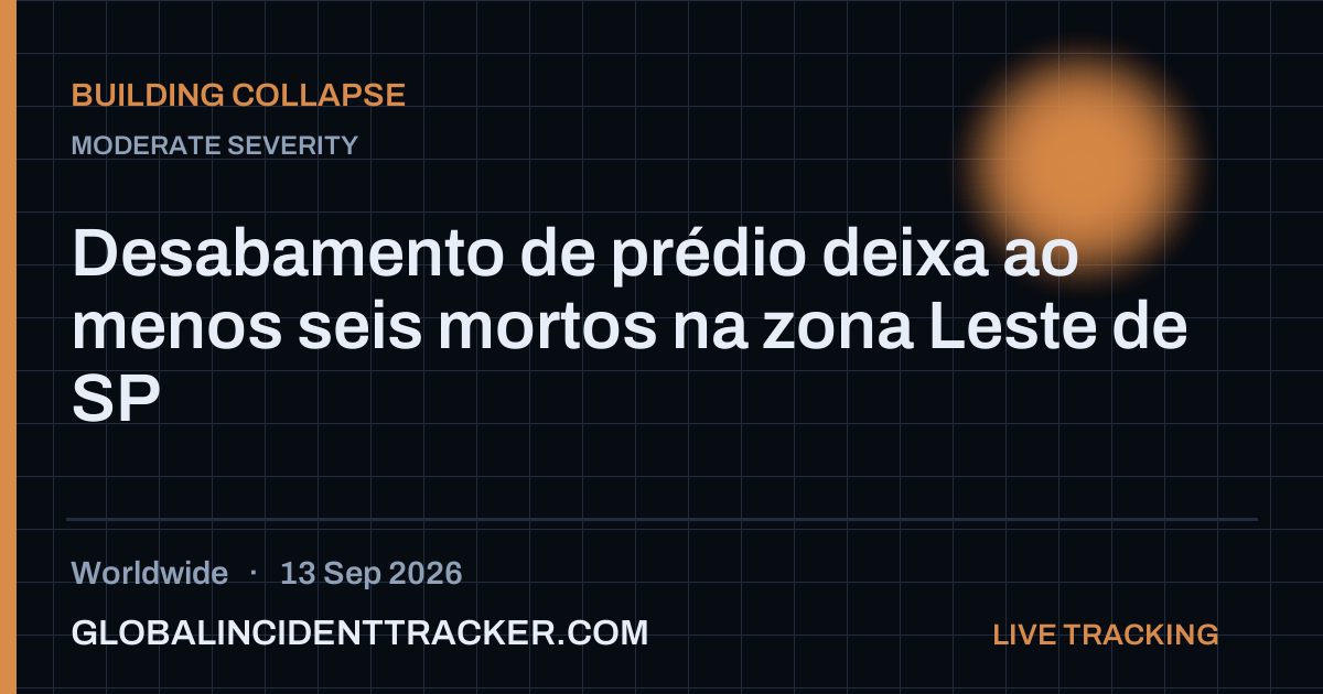 Building Collapse incident in worldwide on 13 September 2026 — Global Incident Tracker report card