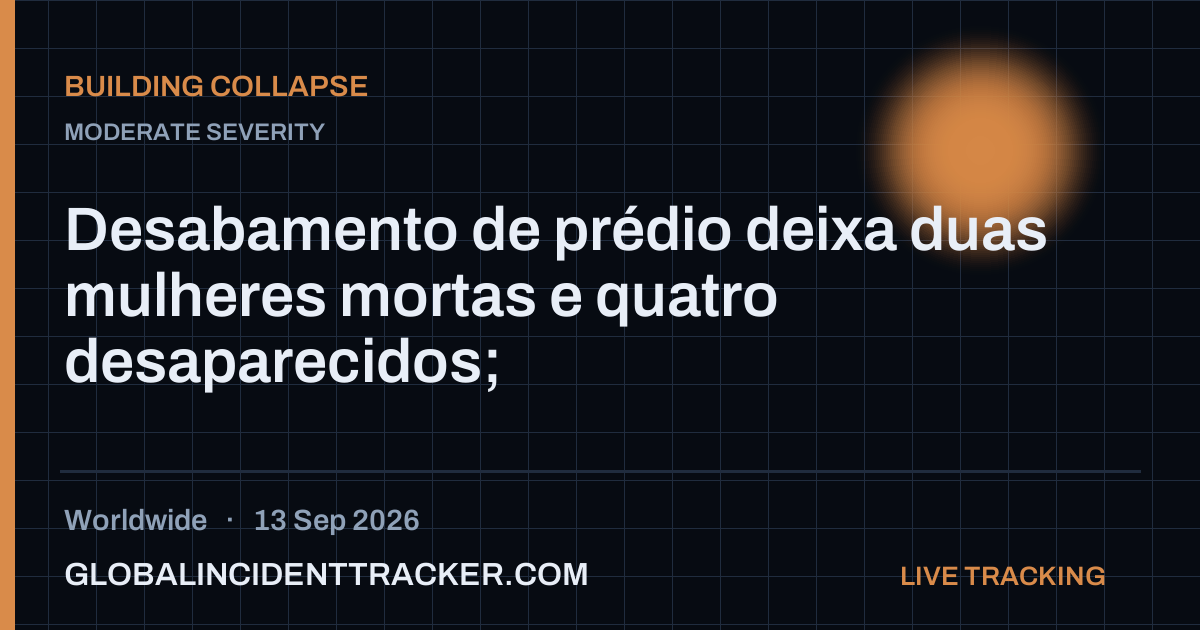 Building Collapse incident in worldwide on 13 September 2026 — Global Incident Tracker report card