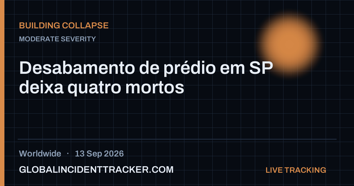 Building Collapse incident in worldwide on 13 September 2026 — Global Incident Tracker report card