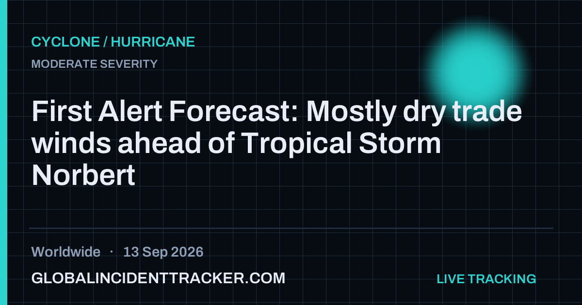 Cyclone / Hurricane incident in worldwide on 13 September 2026 — Global Incident Tracker report card