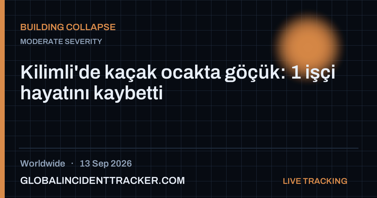 Building Collapse incident in worldwide on 13 September 2026 — Global Incident Tracker report card