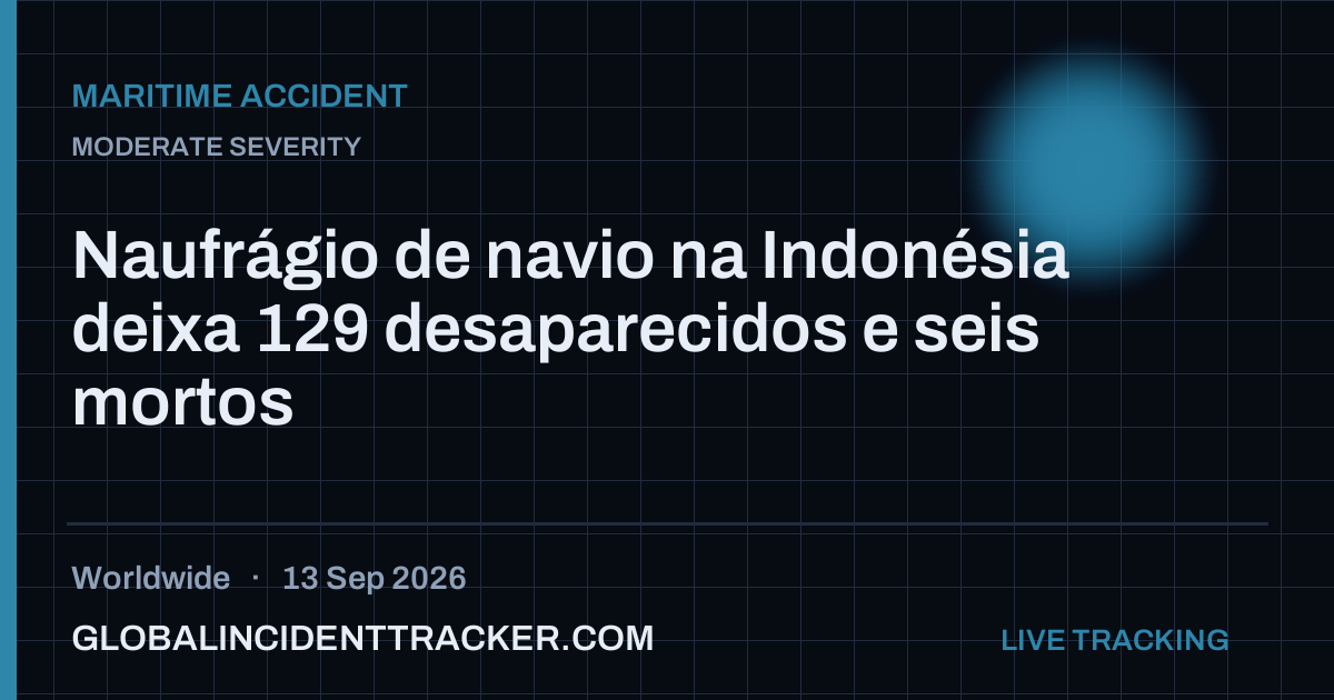 Maritime Accident incident in worldwide on 13 September 2026 — Global Incident Tracker report card
